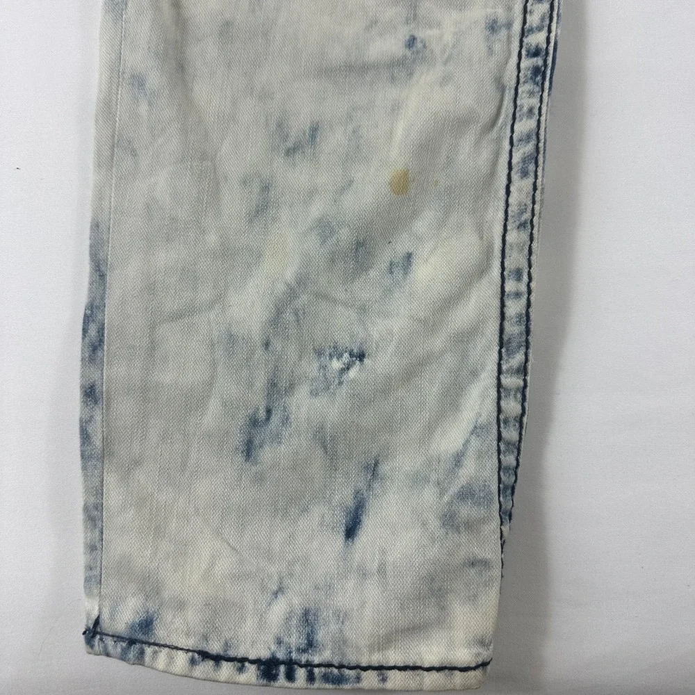 True Religion Mens Size 42 Jeans Acid‎ Wash Denim Straight Leg Pants